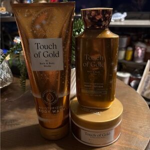 Bath & Body Works Touch of Gold Body Wash and Lotion Set